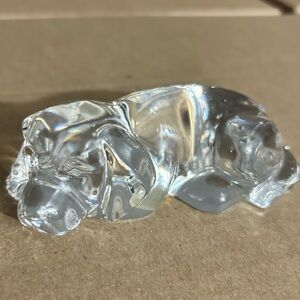 Princess House Crystal dog figure- paperweight-decor-or gift-preloved